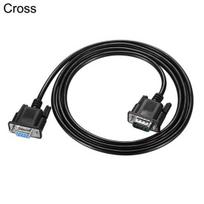 VGA Extension Cable Practical HD-compatible 150/300cm 9Pin Male to Female Extender Cord Adapter for PC 300cm Straight black
