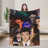 Jacob Elordi Blankets  Camping Flannel Throw Blanket For Living Room Warm Soft Design Quality Bedspread Gift Idea 130x150cm
