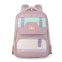 Tide Large Capacity Children'S Backpack Foreign Color Contrast Boys And Girls Backpack Kindergarten Primary School Bag rožinė
