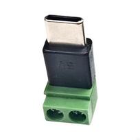 Type C Male 5V to 2 Pin USB C to 2Pin Terminal Adapter Solderless Plug Cannot Data Transfer Crimp Terminal Block