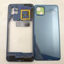 For Samsung Galaxy M32 4G M325FV Phone Housing Middle Frame+Battery Back Cover Case Panel Replacement Parts M325FV Black