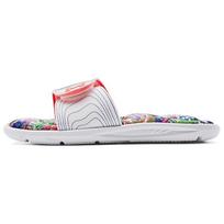 Under Armour  Ignite 6 Graphic Footbed Slide White Blitz Red Women Sneakers 3023767-108 36.5 white