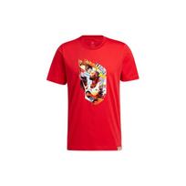 Adidas Dame Abstract Basketball Athlete Print Short Sleeve T-Shirt Men Tops Red GN9000 L red