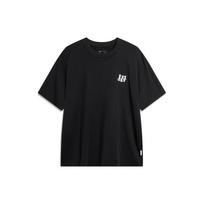 Lining Kultūrinė serija Spausdinta raidė Apvalus kaklas Trumpomis rankovėmis T-shirt Vyriški viršutiniai drabužiai Juoda AHSU319-3 L