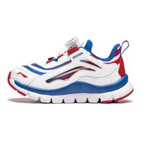 Li Ning Childrens Knob Version Non-Slip Shock Absorbing Running Shoes Kids Running Shoes White Blue Red YKNU090-7 25