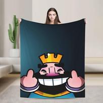 Clash Royale Game Themed Flannel Blanket Home Sofa Personalized Super Soft Warm Bedspread Year Round Use 30x40in