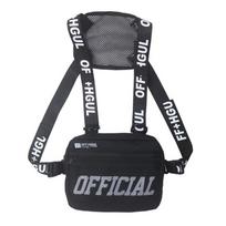 Men Tactical Vest Belt Bag Male Tactical Pouch Canvas Waistcoat Packs Streetwear Hip-hop Vest Men Chest Bag Boy Travel Bags KTB juoda