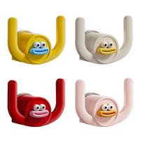 4 vnt. lipnūs rankšluosčių kabliukai, animacinių filmukų formos pakaba šlepetėms, be gręžimo, mažų daiktų kabliukas 4pcs