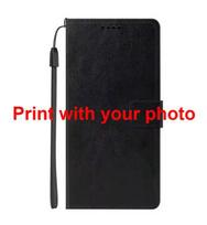 Customized DIY Phone leather Case For Moto G54 G84 G24 G14 G04 G42 Edge 50 Fusion  Moto G Stylus 2022 2023 Wallet Custom leather Other Model&Case & Strap white