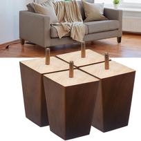 Mid-Century Modern Wood Furniture Legs, - Square Brown Couch Legs Replacement Legs for Sofa, Armchair, Table