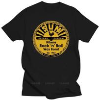 Humor t-shirt vintage style man cotton short sleeve Sun Records 6 Men T Shirt fashion print tshirts male casual tee-shirt S įvairiaspalvis