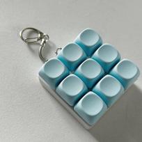 9 Keys Keyboard Key Toy Party Stress Relief DIY Fidget Button Keycap Fidget Keychain Keyboard Keychain Toys Finger Keyboard
