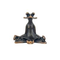 1PC Retro Copperware Incense Socket Zen Frog Ornaments Solid Pure Copper Frog Tea Pet Incense Holder Ornaments 2