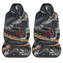 Chinese Dragon Universal Seat Cover Seat Cushion Four Seasons Car Accessories Interior for Men Car Cushion Seat Covers 2pc juoda