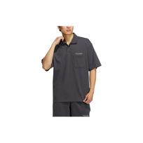 Adidas Essentials Logo Print Collar Short Sleeve Polo Shirt Men Tops Solid-Grey HZ7046 L beige