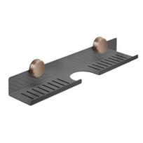 Yousheng Bathroom Storage Rack Kitchen Suction Cup Shelf Strong Load-bearing Easy to Install No-Drill Wall-Mounted Storage Shelf 40cm Flat Mouth tamsiai pilka spalva