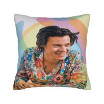 Singer H-Harrys S-Styles Pillow Case  Comfy Pillow Cover For Sofa Home Decor Novelty Pillowcases 12x12Inch gray