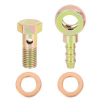 uxcell Banjo Hose 8mm Barb Bolt Fitting Banjo Bolt Washer Kit Bronze Tone for Car
