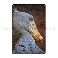 Shoebill Stork Metal Plaque Poster Kitchen Vintage Rusty Club Create Tin Sign Poster 20x30cm