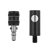 1 rinkinys Žvejybos tinklo galvutės jungtis 8MM Greito atleidimo tinklo kotelio adapteris Lydinio keitiklis Montavimo detalės Žvejybos reikmenys A juoda