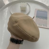 Japanese-style FallSeason and ColdSeason Wool Beret Girl's Temperament Is Sweet and Versatile and Styleable Painter's Hat M（56-58cm）