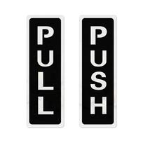 Acrylic Push Pull Sign Sticker Push & Pull 3D Sliding Door Sticker Self-adhesive Waterproof Window Door Sticker Shop Door