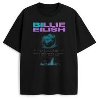 Billie Eilish Sadcore Happier Than Ever T-shirt Men and Women Summer Cotton Clothing Casual Fashion Round Neck Short Sleeved Tee S juoda