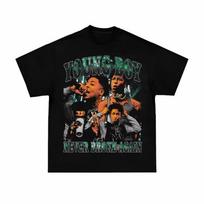 2025 Youngboy Never Broke Again Amerikietiškas Retro Hip Hop Rap Figūros Spaudinys Trumpomis Rankovėmis Marškinėliai Aukštos Kokybės Prabangus Prekės ženklas Ins Y2k S įvairiaspalvis