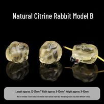 Natural Citrine Carving: Double Lotus, Nine-Tailed Fox, Rabbit, Gold-Swallowing Beast, Waking Lion - DIY Handmade Accessories