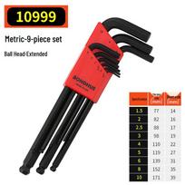 BONDHUS 10999 Protanium Ball End Hex Key Wrench Set 1.5-10mm