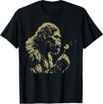 Blowing Wishes Funny Bigfoot Blowing Dandelion Vintage Art T-Shirt M įvairiaspalvis