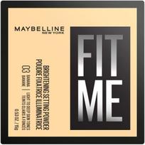 Biri pudra Maybelline Fit Me Brightening Setting, geltona sp., 03 banana, 15 g