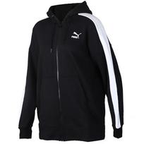 PUMA Color Block Zip Hoodie Jacket Women Jackets Black 595924-01 S black