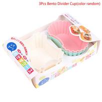 3 vnt Bento Didider Cup Liner Pietų dėžutė Minkštas maistinis silikonas Onigiri priedai one size pink