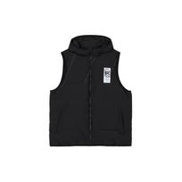 Anta Logo Pattern Zipper Hooded Sleeveless Down Vest Unisex Vests Basic-Black 172241902-3 XL