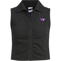 Adidas Originals Sports Polo Sleeveless Vest Women Tops Black JM2709 M