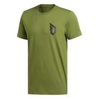 Adidas Dame Verb Crew Neck Pullover Casual Comfortable Short Sleeve T-Shirt Men Tops Green DX6963 M beige