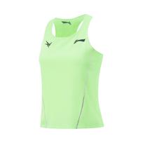 Li Ning Dragon Sparrow Skin-Friendly Breathable Simple Slim Fit Sleeveless Racing Competition Top Vest Women tops Fluorescent-Light-Green AAYV126-4 M