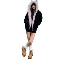 Suede Mountain Carving Cotton Clothes Women's New Winter Thickened Small Padded Jackets Plus Velvet Cotton Clothes and Jackets S juoda