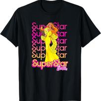 Barbie - 1977 SuperStar Multi Logo T-Shirt S juoda