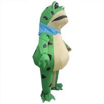 Net Celebrity Frog Doll Costume: Toad Hat & Clothes, Toad Spirit Mascot, Kids' Frog Inflatable Suit One Size