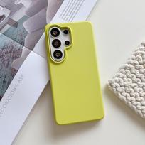 Matte Liquid Silicone Slim Case for Samsung Galaxy S26 S25 Ultra S24 FE A57 A37 A56 A36 A17 Candy Solid Color Shockproof Cover Galaxy S24 gray