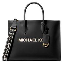 MICHAEL KORS Mirella Gold Pendant Artificial Leather Tote Bag Shopping Bag Handbag Medium Women's Black juoda
