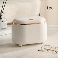 1Pc/Light Luxury Press-Type Desktop Trash Can, Mini Compact Portable Storage Bin for Desktop Cleaning