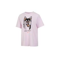 Nike Casual Sport Husky Print Breathable Short Sleeve T-Shirt Women Tops Pink DJ1846-695 L gray