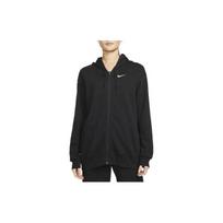 Nike Logo Print Solid Zip Hoodie Jacket Women Outerwear Black DM6416-010 M