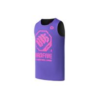 Li-Ning Sports Basketball Series Letter Print Basketball Vest Men Tops Fluorescent-Blue Purple Black AAYR371-7 XXL