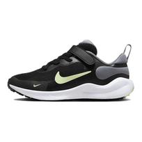 Nike Revolution 7 PS Black Barely Volt Kids Sneakers Smoke-Grey White FB7690-006 25