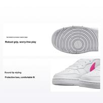 Nike Court Borough Low Recraft GS White Laser Fuchsia Kids Sneakers DV5456-113 35.5