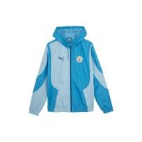 Puma Manchester City Mcfc Pre-match Austa Striukė Spalvų Bloko Dizainas Laisvalaikio Su Gobtuvu Ilgomis Rankovėmis Austa Striukė Vyriška Striukė Mėlyna Sidabro Pilka 774372-02 S